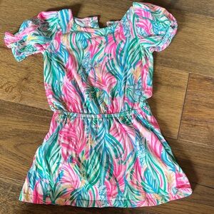 Lilly Pulitzer Pink and Green Kids Casual Dress